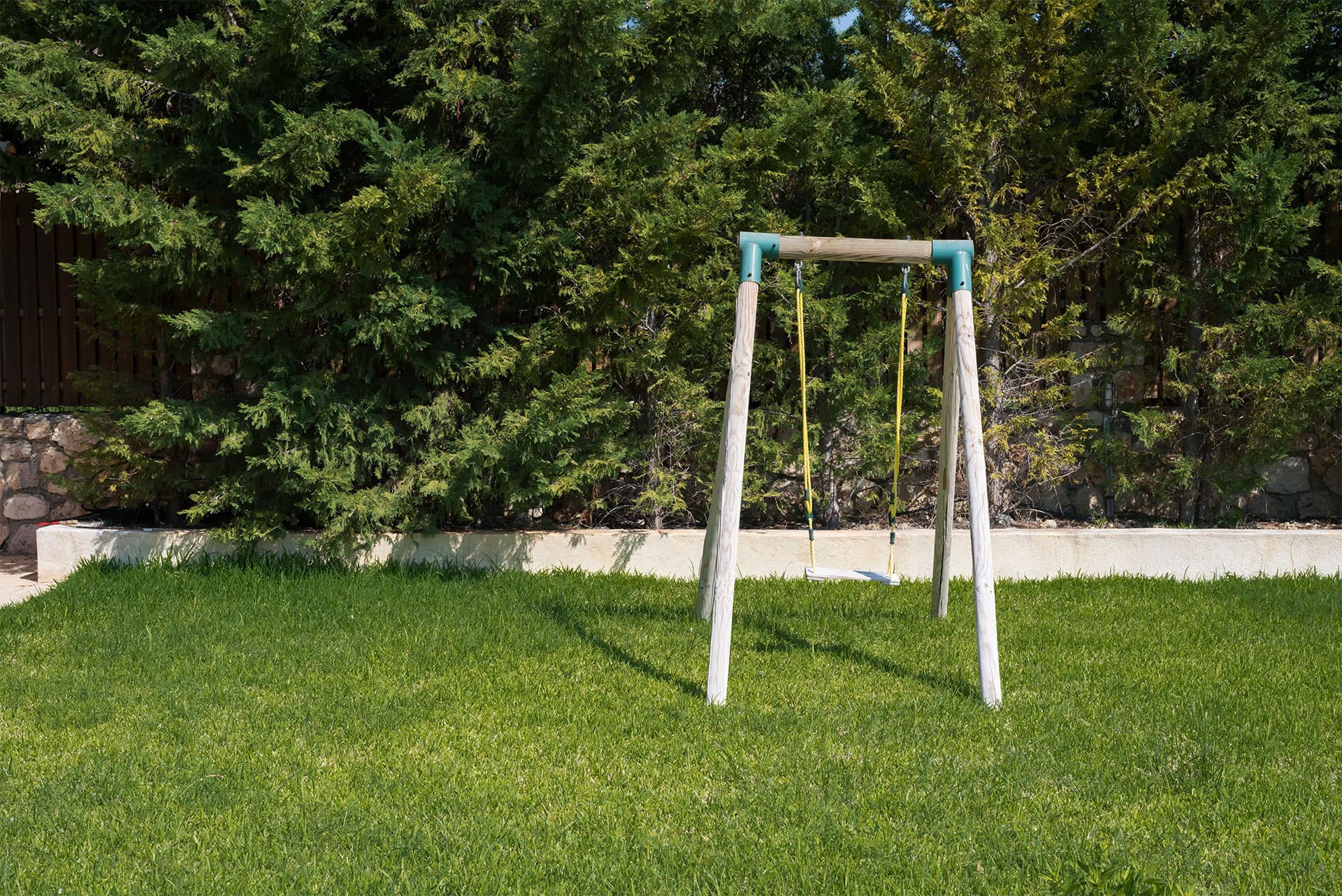 the swing in the garden